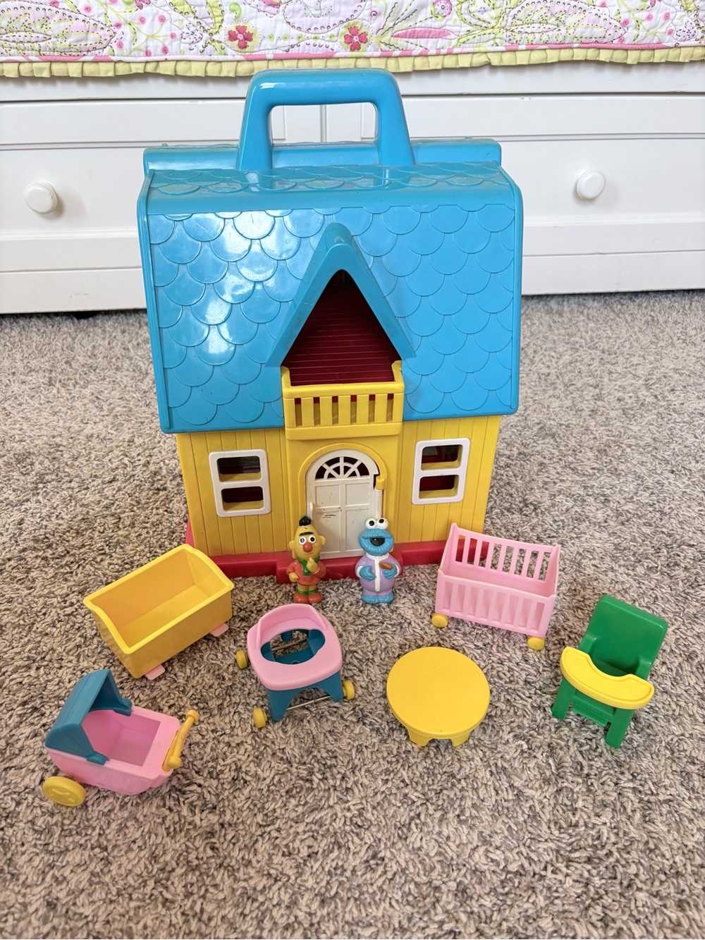 Vintage Illco Sesame Street Nursery Playhouse Set 1990s